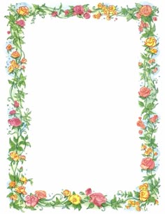 floral borders for word