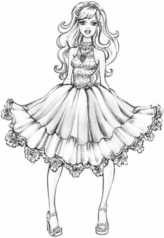 185 best barbie coloring pages images on pinterest barbie coloring