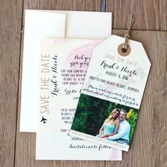 save the date luggage tags