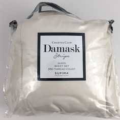 Charter Club Damask Solid 550 Thread Count Supima Cotton California King Bedskirt Stone Dark Gray