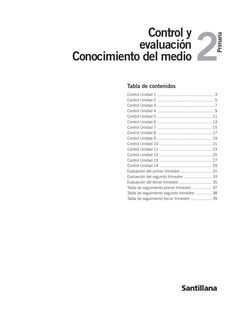 Control Y Evaluación Conocimiento Del Medio Evaluación Primaria Evaluacion Material Docente