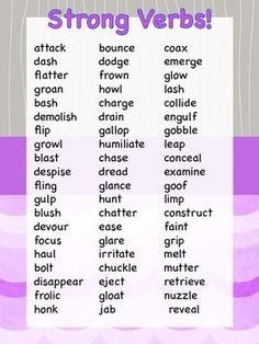 Strong verbs for essays