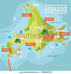 illustrated japan map hokkaido mount fuji hiroshima kyoto sumo