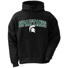 NCAA Michigan State Spartans Mens Pro Weight College Logo Fleece Hoodie