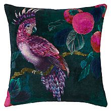 Green 18” Cushion Cover Hand Made John Lewis VOYAGE COLYFORD Linen