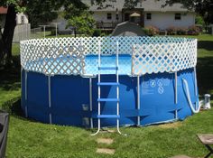 Above Ground Pool Fence above ground pool fence diy 1/2inch pvc pipe and white pvc lattice Above Ground Pool Fence above ground pool fence diy 1/2inch pvc pipe and white pvc lattice