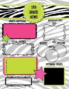 9 best 5th grade newsletter templates images on pinterest
