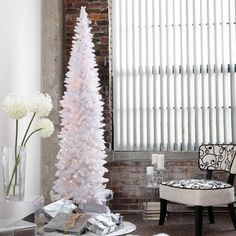 i love a great white tree if done right i also love this one for its small footprint winter park pre lit pencil christmas tree artificial christmas - White Pre Lit Christmas Trees i love a great white tree if done right i also love this one for its small footprint winter park pre lit pencil christmas tree artificial christmas - White Pre Lit Christmas Trees