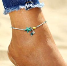 SIYWINA Foot Jewelry Girl Bracelet Anklet Dual-Use Love Double-Layer Anklet