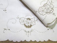38 Best Table Runners Images On Pinterest Tablecloths Vintage Madeira Table Runner Embroidered Linen Dresser By Vintagelinens Vintage Linens Runners