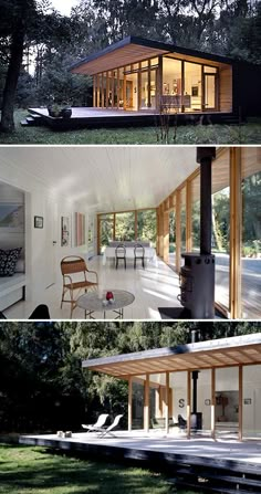 summer house in denmark | THE STYLE FILES - love top pic, the way inside flows… Design Exterior, House Exterior, Exterior Decor, Exterior Stone, Exterior Paint, Future House, Cabana Moderna, Casas Containers, Tiny House Design