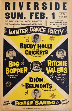 56 best buddy holly and the winter dance party tour images rock winter dance party poster