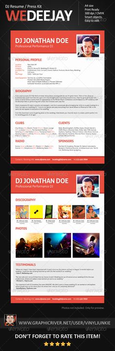 Minimalistix - DJ Resume \/ Press Kit Press kits, Dj and Template - dj resume Minimalistix - DJ Resume \/ Press Kit Press kits, Dj and Template - dj resume