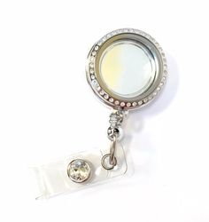 Small Chrome Gear Disc Floating Charm Fit Origami Owl Locket