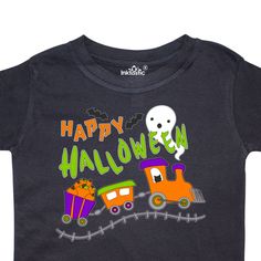 inktastic Trick or Treat Girl with Pumpkin and Brown Toddler Long Sleeve T-Shirt