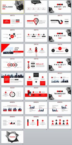 28+ Red Annual design report PowerPoint template Powerpoint Update