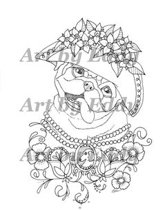 61 Coloring pugs ideas | pugs, coloring pages, coloring books