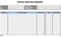 A Requisition Form To Use In Requesting Office Supplies Free Free Office Supply List Template Online Business Doent Templates Supplies Request
