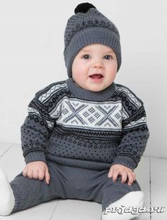 Детские костюмы спицами
