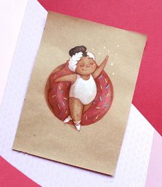 Милой балеринки с пончиком не бывает много) #illustration #art #drawing…