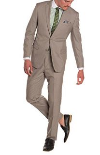 Kenneth Cole New York Mens 2 Button Slim Fit Suit with Hemmed Pant Business Suit Pants Set