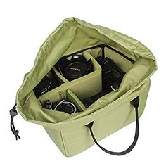 Impermeable a Prueba de Golpes Partici/ón Acolchado Bolsas de C/ámara Protecci/ón Insertar DSLR SLR con Asa Superior para Lente Shot o Luz de Flash