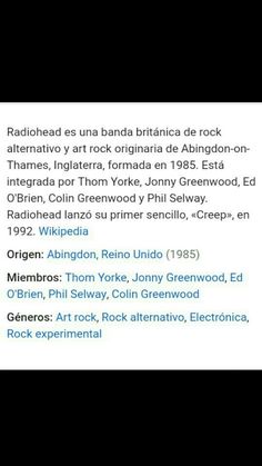 Radiohead Banda De Rock Alternativo Creep Music Retro Hombre Radiohead Banda De Rock Alternativo Creep Music Retro Hombre