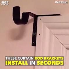 Hanging Curtains Made Ridiculously Easy Kwik Hang S Revolutionary No Drill Curtain Rod Brackets Install In Seconds Saving Home Diy Hanging Curtains Made Ridiculously Easy, How To Install Curtain Rods No Drill
