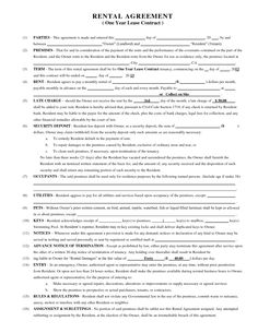 11 best rental agreements images on pinterest lease agreement free