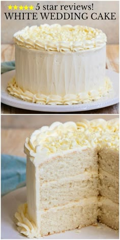 Wedding Cakes, Cupcakes, Wedding Cake Recipe, White Cake Recipe, Simple Wedding Cake