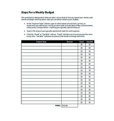 simple weekly budget template