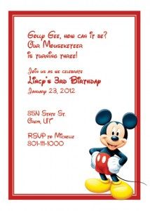 free printable mickey mouse clubhouse birthday invitations