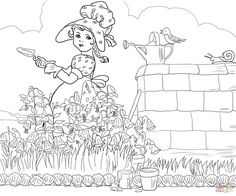 Mary Quite Contrary Nursery Rhyme Coloring Page From Mother Goose Rhymes Category Select 30319 Printable Crafts Of Cartoons Nature