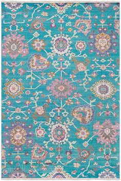 Handmade Rectangular Custom Silk Rug Fontenay New Age Platine 6x9 2629 00 Pile Height 1 8 Surya Gorgeous New Age Rugs