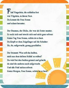 Fingerspiel finger kennenlernen