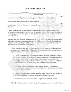 durable power of attorney template