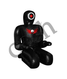 Brazilian Jiu Jitsu Grappling Straight Dummy Artificial Leather Black//Red 70”