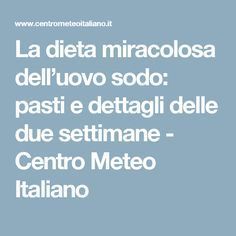 la dieta miracolosa delluovo sodo