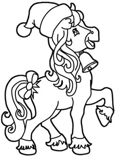 79 Besten Ausmalbilder Pferde Bilder Auf Pinterest In 2018 Printable Horse Christmas Coloring Pages Book For Kids Of All Ages