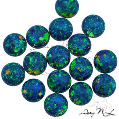 1pcs 4mm Sleepy Water Lily Synthetic Opal Cabochon Round Shape Cabochon Sleepy Water Lily Opal OP54 Very Beautiful Sparkling Cabochon
