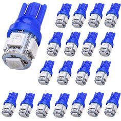 2x Blue 8 LED Replacement T10 Wedge Light Bulb 194 2450 2652 2921 2825 For NISSA