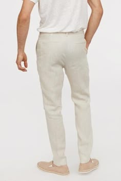Pantalones Slim De Hombres Pantalones De Lino Hasta La Panto Pantalones Slim De Hombres Pantalones De Lino Hasta La Panto