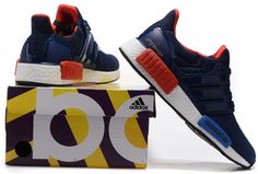 Adidas Ultra Boost NMD Couple running shoes Dark blue red