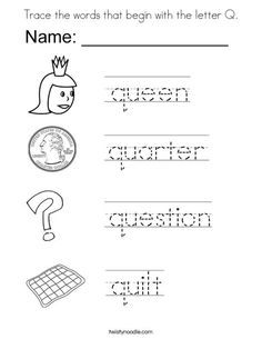 minibook free printable alphabet learning letter q look at words with letter q
