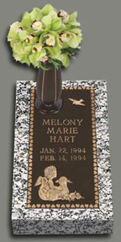 Baby Boy Personalised Memorial Vase Pot For garden grave etc Child Blue Teddy