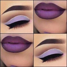 Eye Makeup Art, Makeup Eyeliner, Artistry Makeup, Purple Eyeliner, Purple Lipstick Makeup, Lipstick Mac, Lipstick Brands, Lipstick Shades