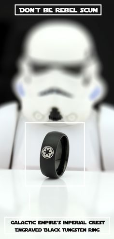 Star Wars Force Awakens First Order Ring Symbol Tungsten Carbide Ring 4mm 6mm 8mm 10mm 12mm