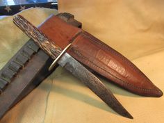 vintage russell green river works knife bowie knife garage works holsters