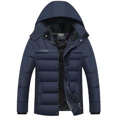 SHOWNO Mens Turtle Neck Hoodie Winter Thermal Down Quilted Puffer Jacket Coat Outerwear