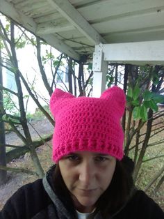 cat Hat Adult Women/'s Pink Raspberry Pussy Hat women/'s March Pussyhat Kitty Beanie